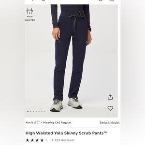Figs High wasted Yola skinny pants size xxs navy blue